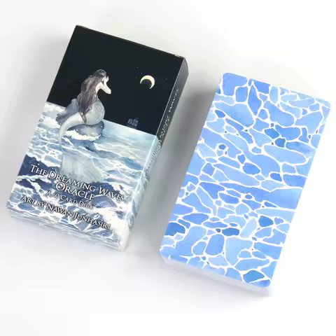 10.3*6cm The Dreaming Waves Oracle Deck 60 Pcs Oracle Cards Filled with Soft Feathered Whispers of Wisdom