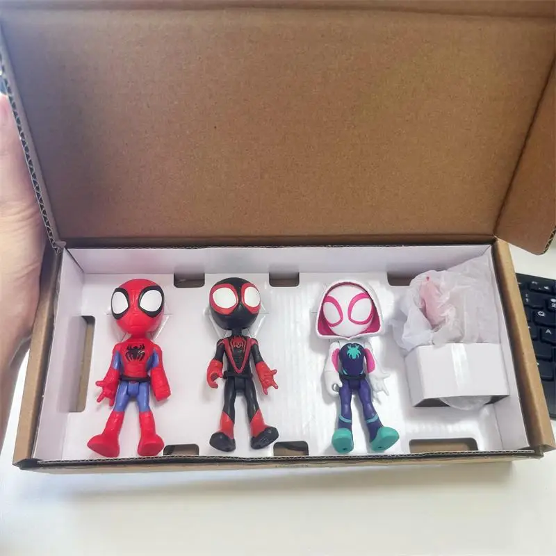 スパイダーマンのアクションフィギュア,スチールパートナー,収集可能なおもちゃ,ギフト,冒険,魔法の友達,ヒーローの置物