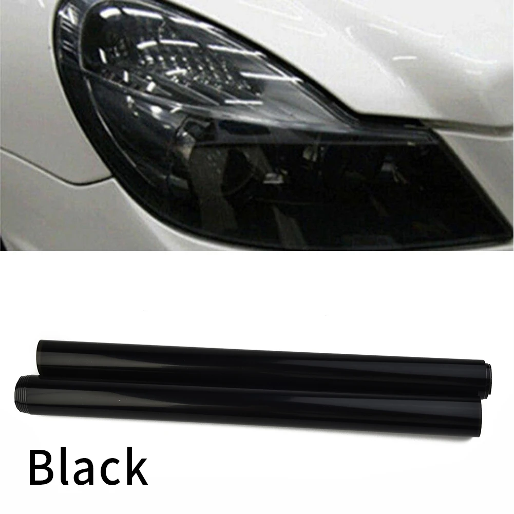 30cmx100cm Matte Black Tinting Film Fog Tail Lights Headlights Tint Car Van Wrap For Taillights Headlights Auto Light Stickers