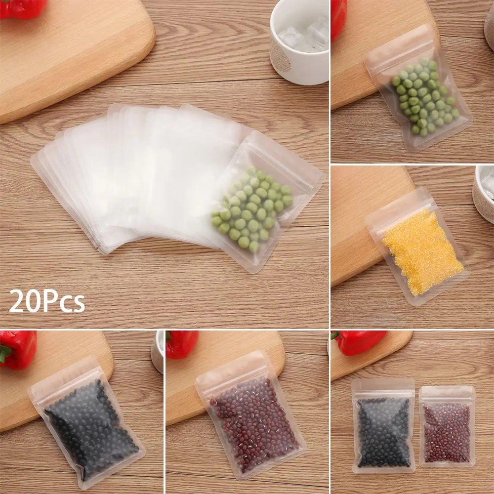 20 Pcs Pack Matte Self Seal Waterproof Reclosable Pouches Packaging Bag Storage Zipper