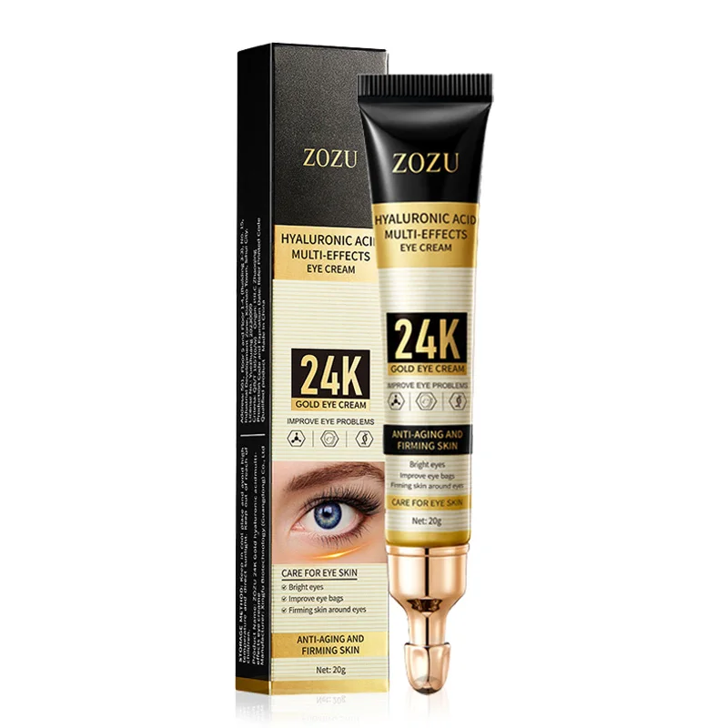 

ZOZU 24K Gold Eye Cream Anti Dark Circles Removal Eyes Bags Moisturizing Firming Eye Creams Beauty Eyes Skin Care Products