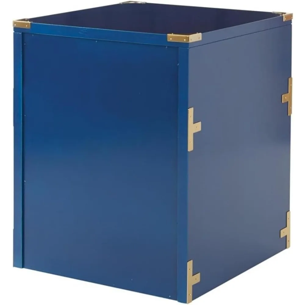 2 Drawer File Cabinet in Lapis Blue Fully Assembled