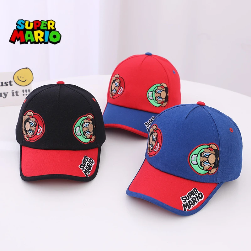 

Super Mario Hat Sun Hat Classic Anime Peripherals Cartoon Baseball Cap Kawaii Luigi Party Accessories Children's Gifts Toys