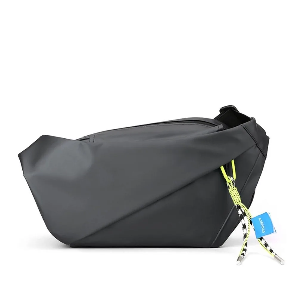 

Casual Nylon Shoulder Chest Bag Waterproof Large Capacity Belt Bag Travel Bag Running