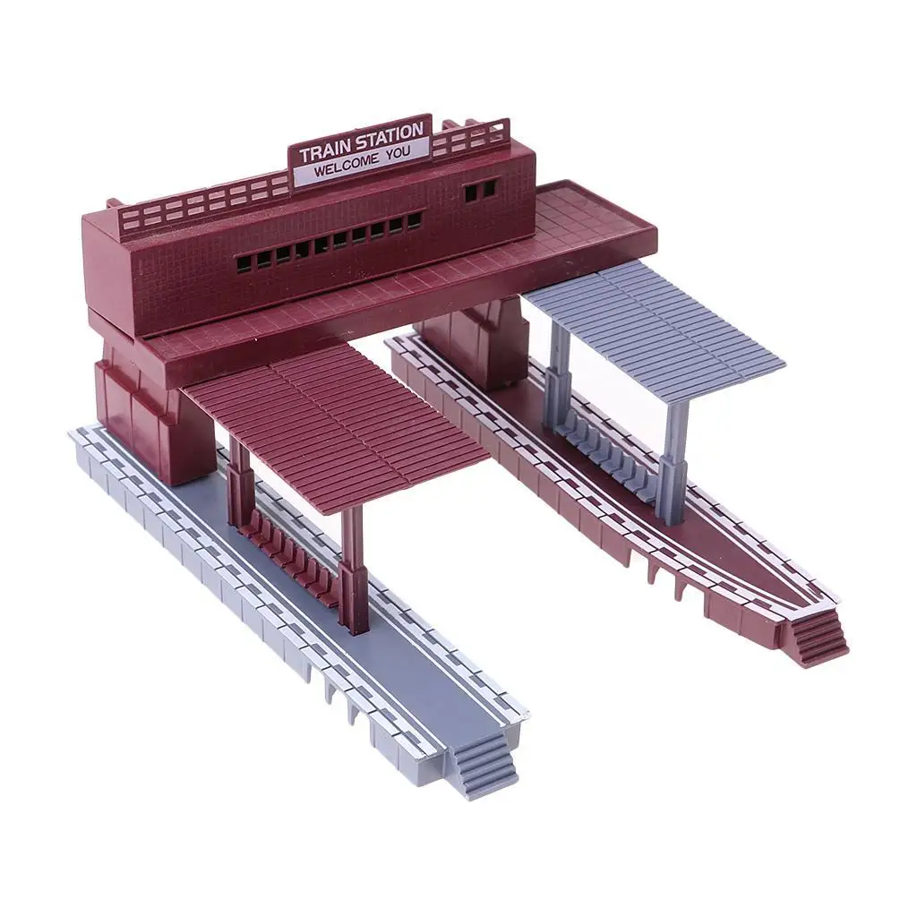 Kunststoff 1/87 Bahnhof Modell Modelle Diorama Landschaft Layout Zubehör