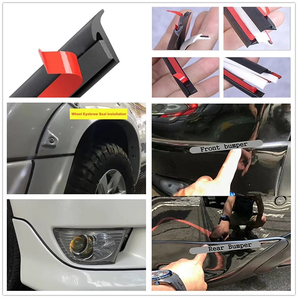 Universal Selbstklebende Auto Gummi Wetter Zugluft Dichtung Streifen Auto Windschutzscheibe Rand Dichtung Streifen Schalldichte T-Typ Rand Aufkleber – Detail 6