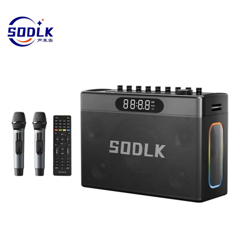 

SODLK S1127 Plus Wireless Bluetooth Speaker with Display Screen Remote Control Instrument Reverberation Adjustment Function