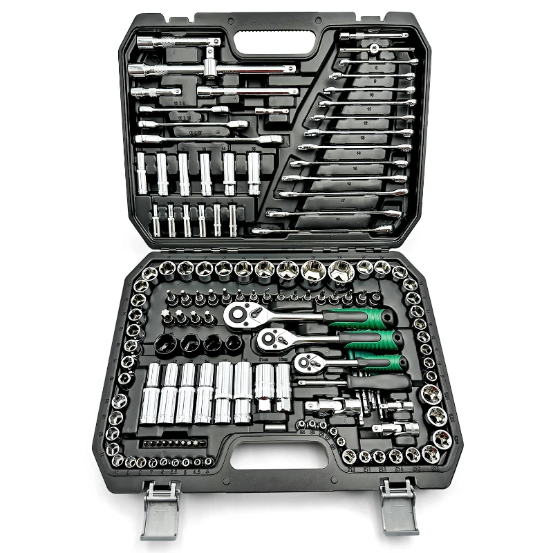 :151pcs Drive Socket Set, 1/2 1/4 3/8 Inch Ratchet Wrench Set Ratchet Socket Wrench Set, tool for Home or Automobile Maintenance