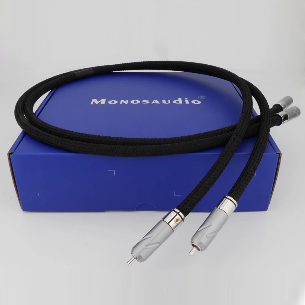 Monosaudio Reines Silber RCA-Signalkabel Audio-Verlängerungskabel PS75R1R Mit Reinkupfer Rhodium-beschichtetem RCA-Stecker – Detail 1
