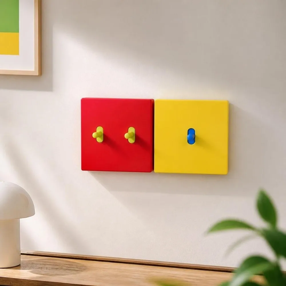 Creative Light Switch Guard Covers Self-Adhesive Removable Joystick Switch Stickers Decorative 3D Printed Switch Frame Cover