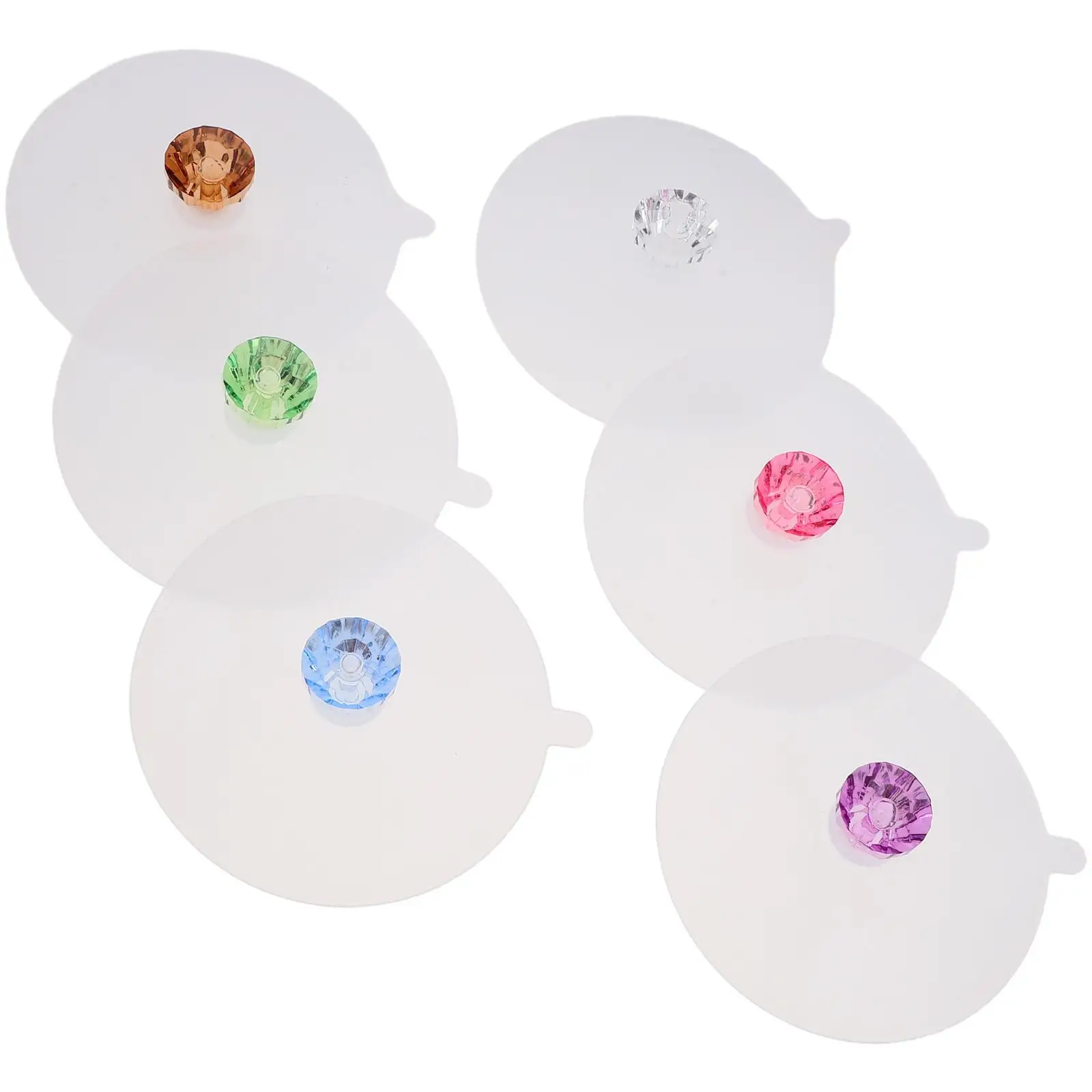

6 Pcs Silicone Cup Lids Non Toxic Mug Cover Airtight Leak Proof Glasses Child Coffee Home Office Kitchen Bar Use