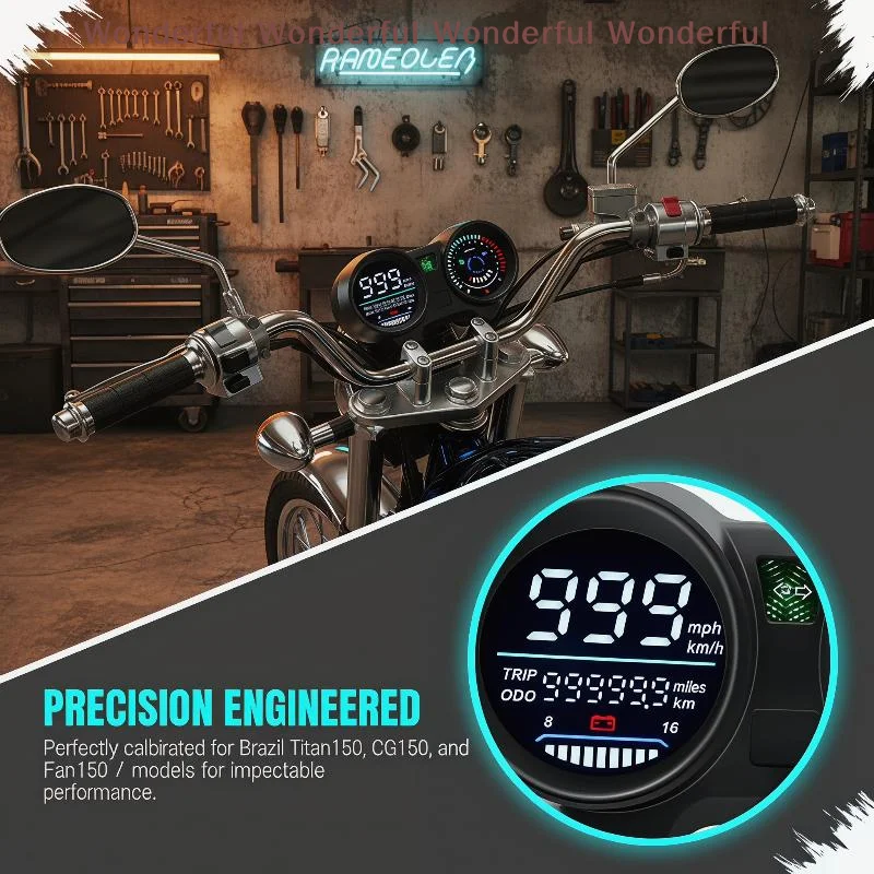 Velocímetro Digital LED para Motocicleta, Tablero de Instrumentos con RPM, Velocidad, Nivel de Combustible y Voltímetro para Brazil TITAN 150 CG150 Fan150 2010 2012
