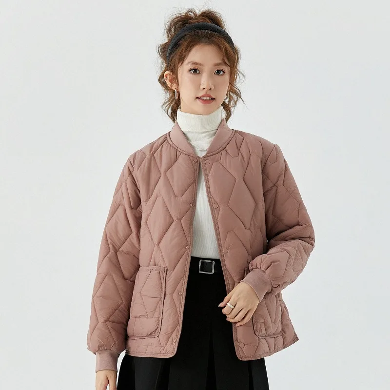 2025 Nuovo caldo cappotto imbottito in cotone lungo allentato casual da donna Autunno Inverno Nuovo cappotto dal design semplice con Kets Top confortevole