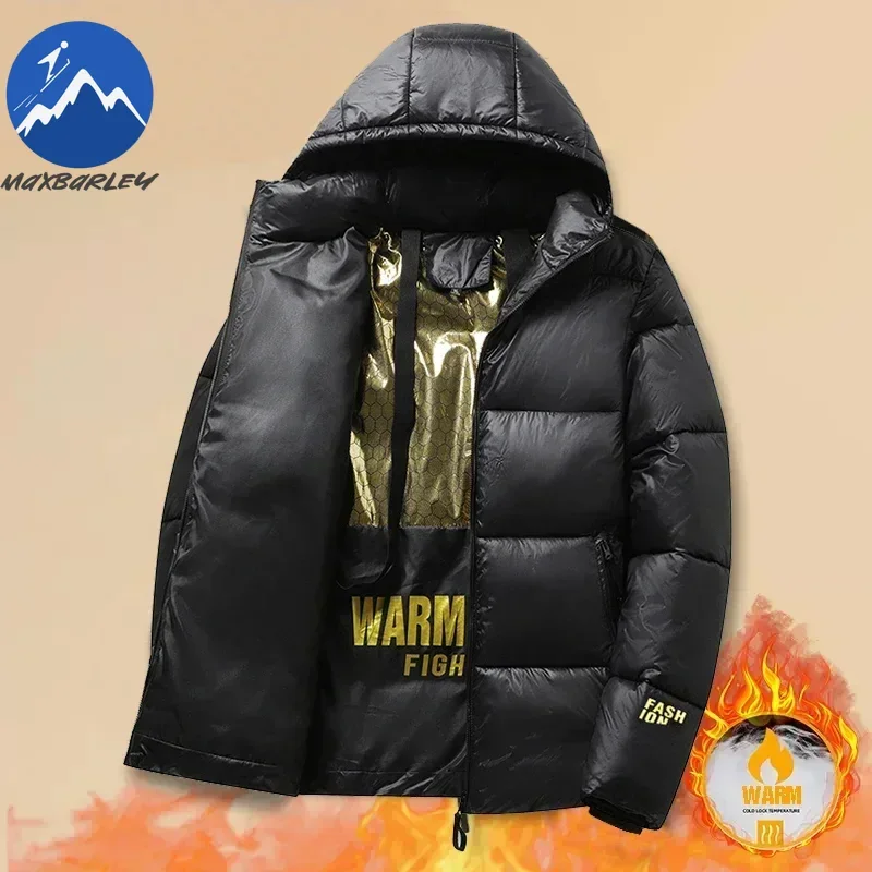 

2025 Winter Parka Coats Men Luxury Fashion New Section Casual Thicken Cotton Parka Hooded Outwear Windproof Warm Jackets Hoodies