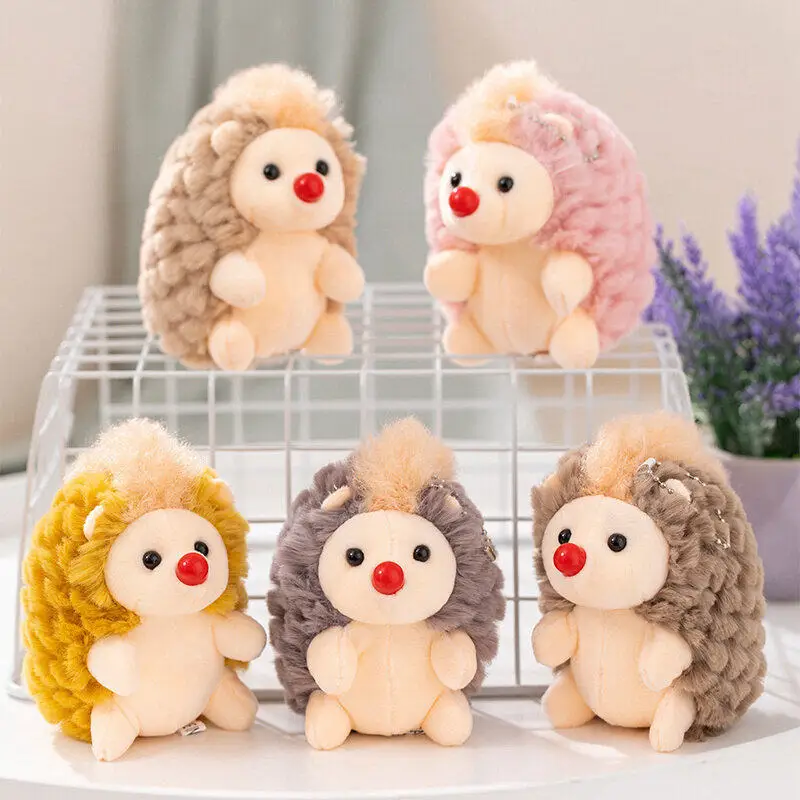 

12cm Cartoon New Small Hedgehog Plush Doll Cute Animal Stuffed Plush Toys Bag Pendant Christmas Gift For Kids Children Toys