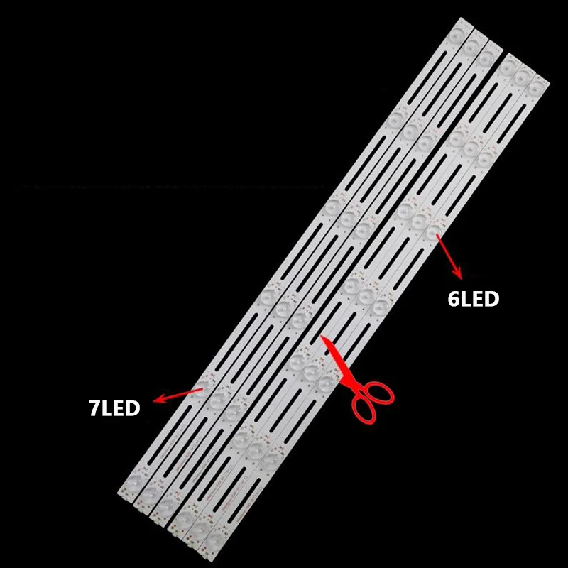 Imagem -03 - Tira de Retroiluminação Universal com Espelho Condutor de Alumínio Barra de Luz Led tv Lcd 3v 6led 7led 8led 9led 59cm