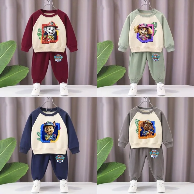 2026 Herbst Neuer Stil Kinder Paw Patrol Bedruckte Lässige Kapuzenpullover und Lange Hosen Zweiteilige Sets Jungen Trainingsanzüge Sweatshirt-Set – Detail 2