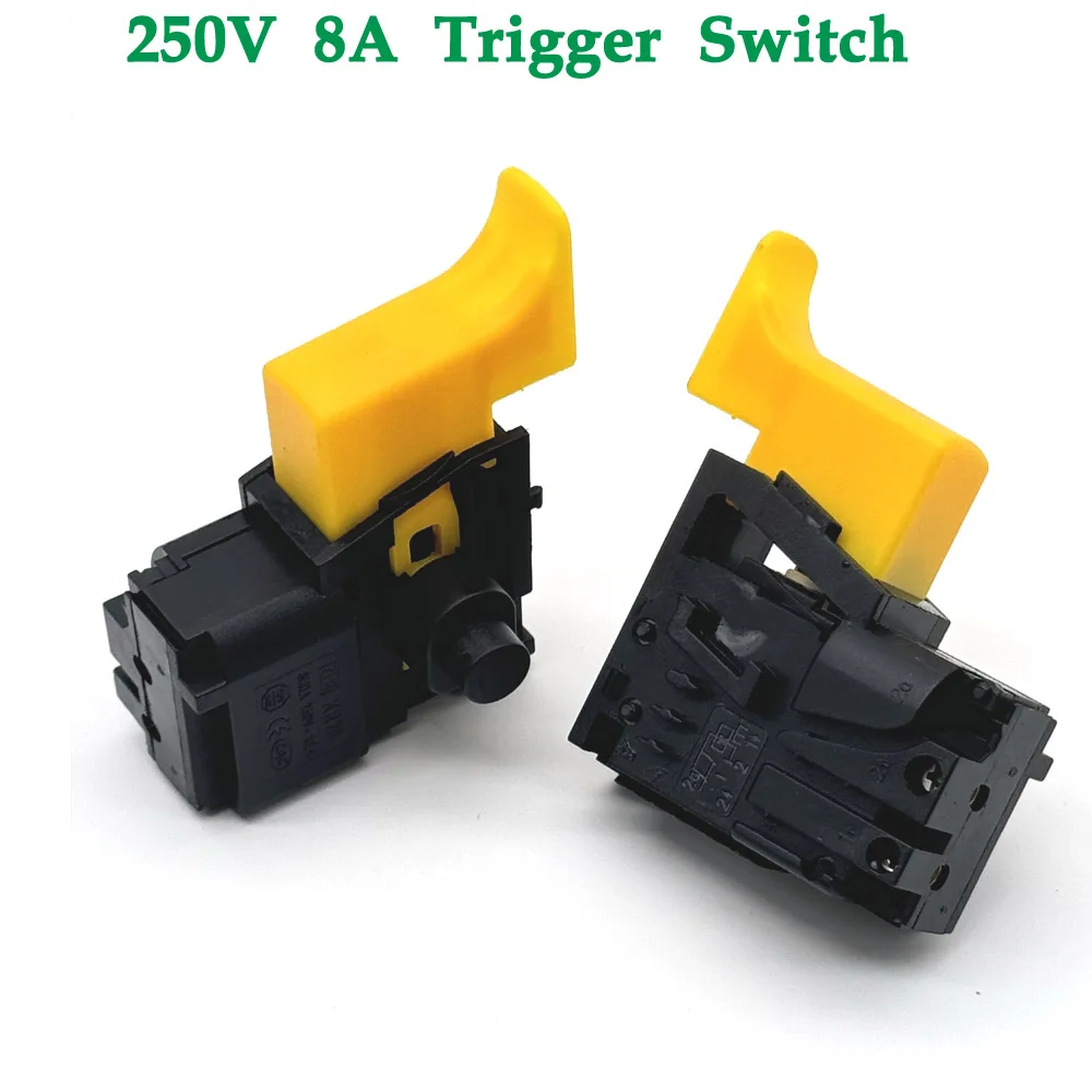 

20pcs Trigger Switch connector 250V 8A Electric Hand Drill Speed Control Lock on Push Button 160/200