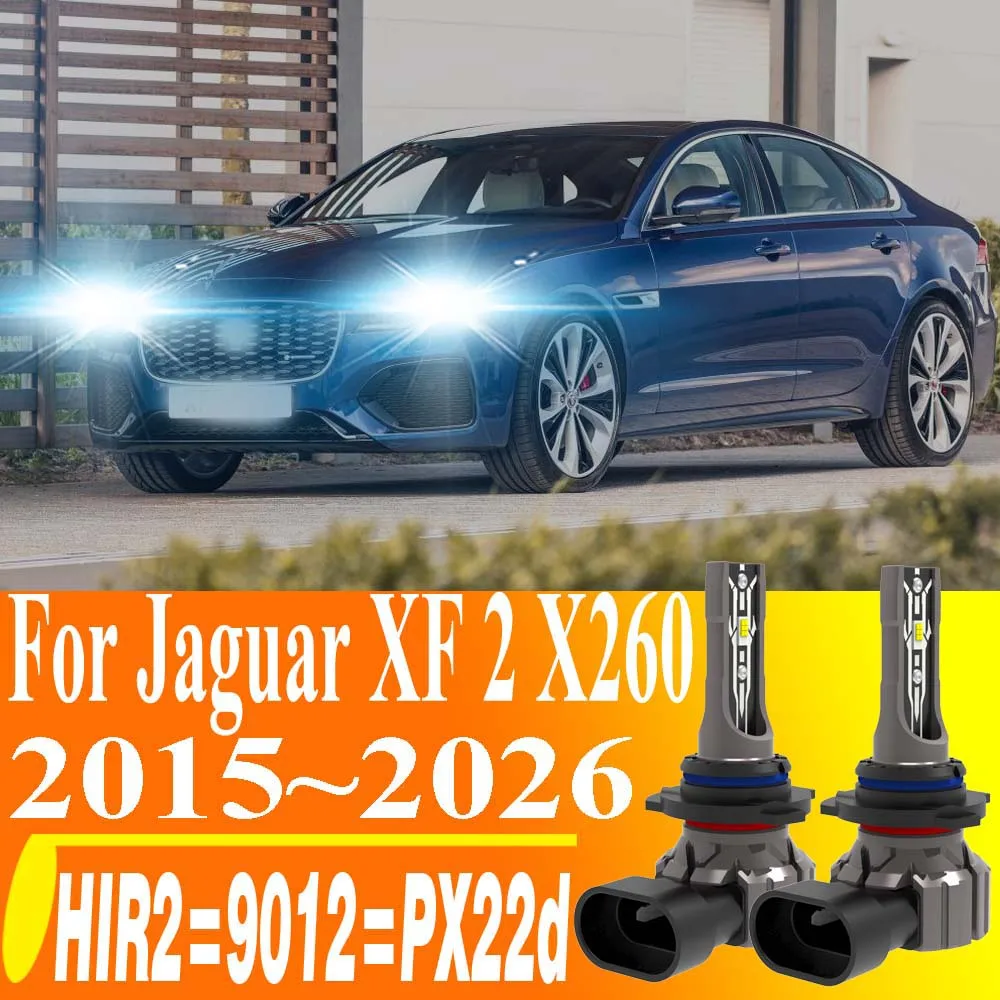 

2pcs HIR2 9012 PX22d Led Headlight Canbus No Error Car Bulb High Power White Light Diode Lamp 12v For Jaguar XF 2 X260 2015~2026