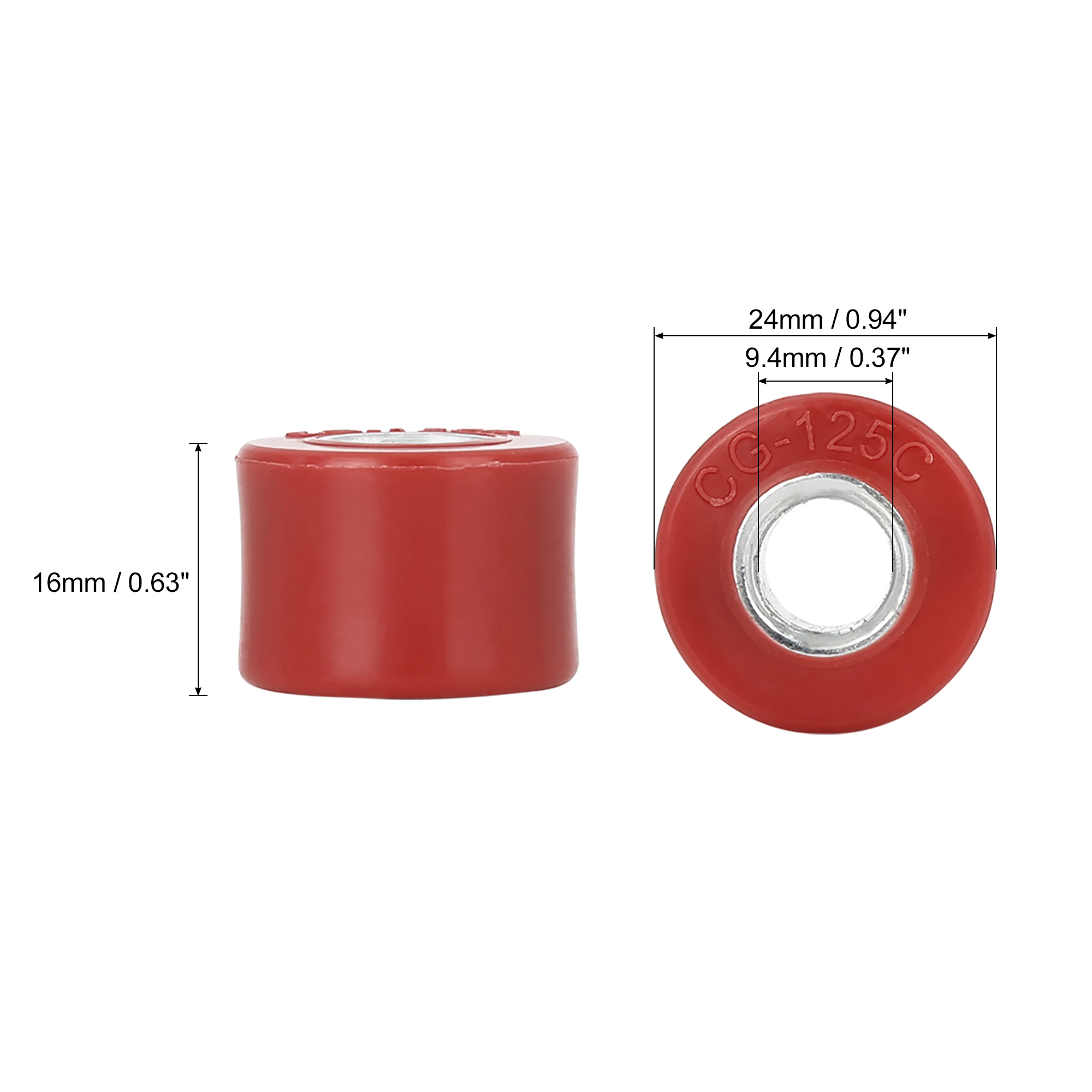 Motoforti 4/12Pcs 24x9.4x16mm Motorcycle Durable Scooter Tire Shock Absorber Bushing Rubber Wheel Damper Bush Bushing for CG125