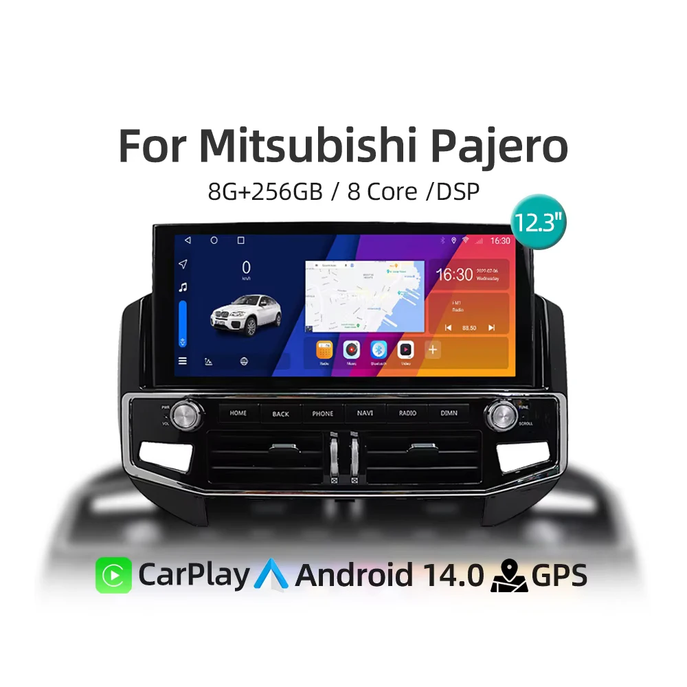 Android 14 Car Multimedia Player Wireless CarPlay Navigation GPS 12.3