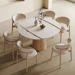 Ceramic Dining Table Sedentary Elegant Tables Restaurant Oval Designer Coffee Dinning Sets Modern Rooms Muebles Kitchen Round