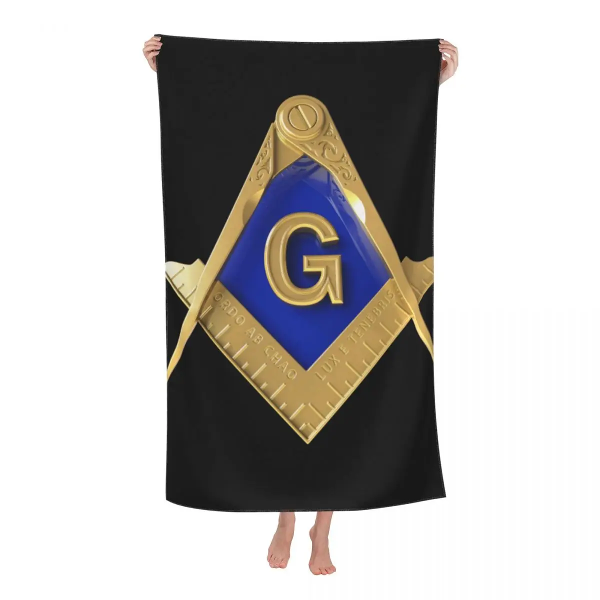 

Personalized Quick Drying Microfiber Bath Beach Towel Breathable Freemasonry Mason Yoga Shower Towels