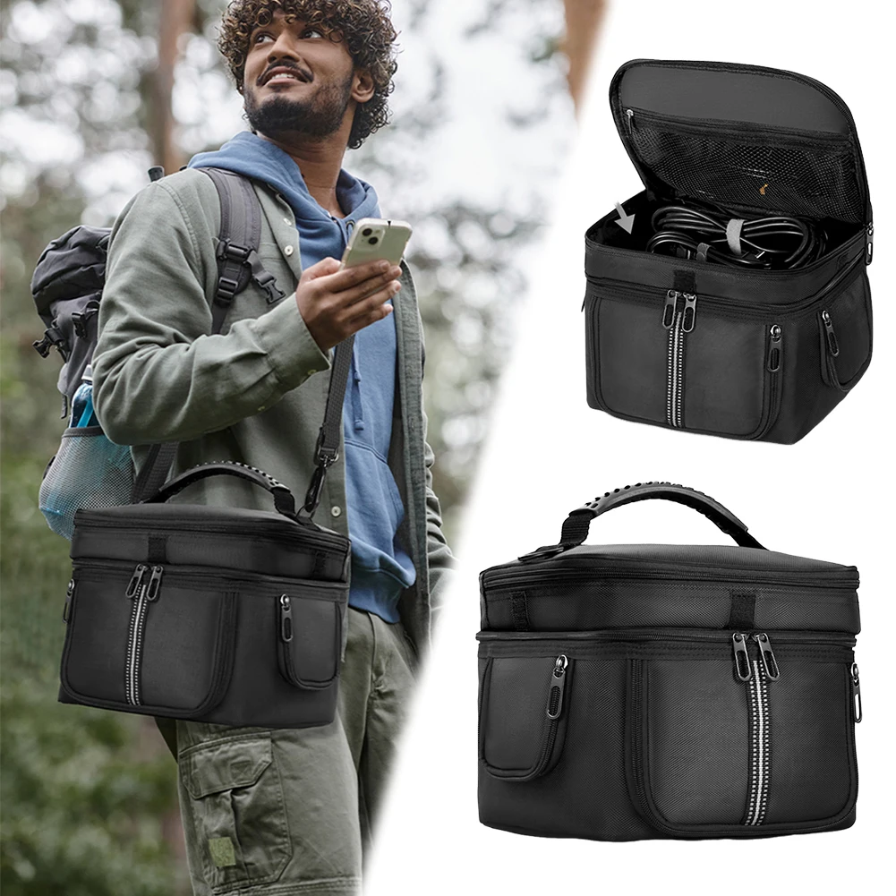 

Carrying Case Storage Case Anti-drop Travel Carrying Bag with Shoulder Strap & Handle for Ecoflow Portable Power Station River 3