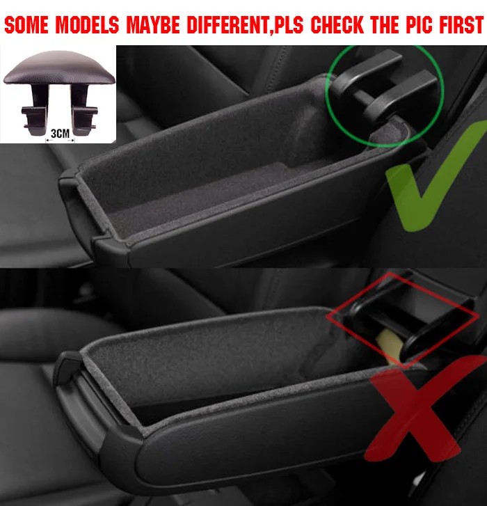 Car Armrest Latch Lid Center Console Cover Center Clip Catch PU Leather Arm Rest Cap For Audi A4 B6 B7 2002-2008 Accessories