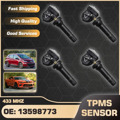 Imagen 1 del producto Sensor de monitor de presión de neumáticos TPMS de 1/4 piezas 13598773   Para Chevrolet Bolt EV 2017-2020 Chevrolet Camaro 2010-2019 13516165 13544442