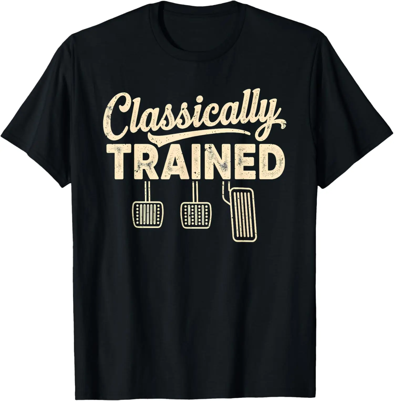 Classically Trained Manual Car Pedals Driving Humor Women T Shirt Streetwear Men's Tee Summer Casual Top Novelty Women Clothing