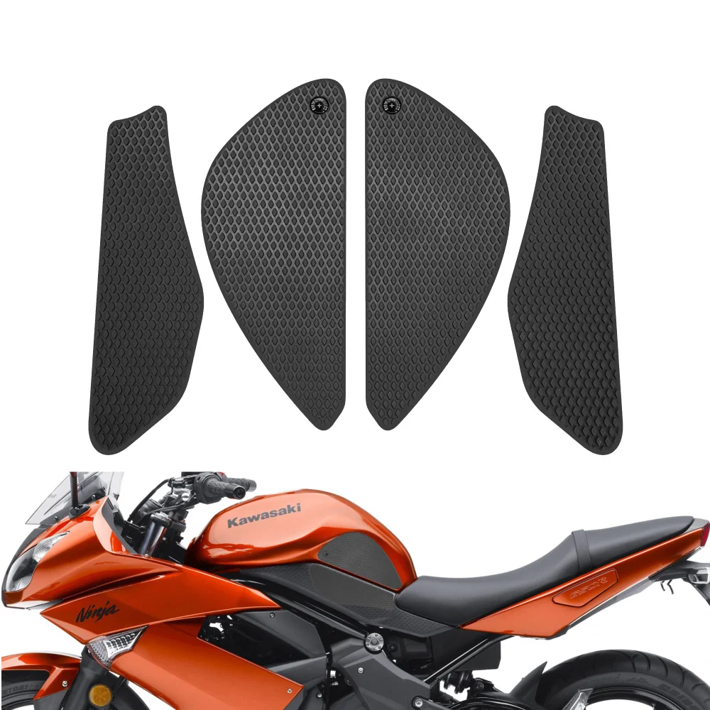 For Kawasaki Ninja650R ER6N 2006 to 2011 Motorcycle Tank Traction Pad Anti Slip Sticker Gas Knee Grip Protector