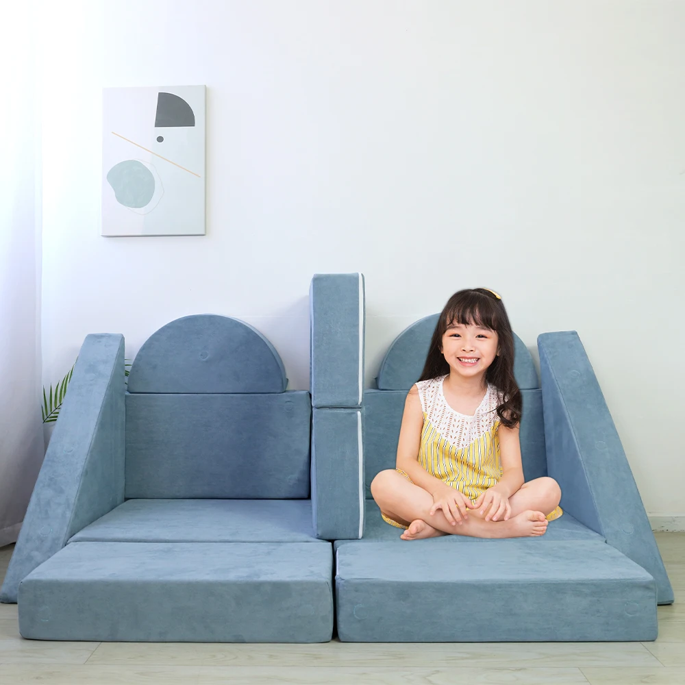 Safe Baby Children Sofa modern living room furniture Strong Magnetic Fixed Safe  kids play couch