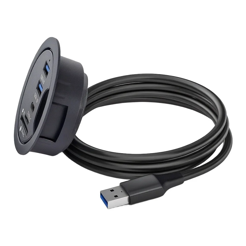 Card Reader Hub USB 3.0 Hub Workspace Organization For SD TF Card 2 Ports USB 3.0 Enhanced Data Transfer Speeds