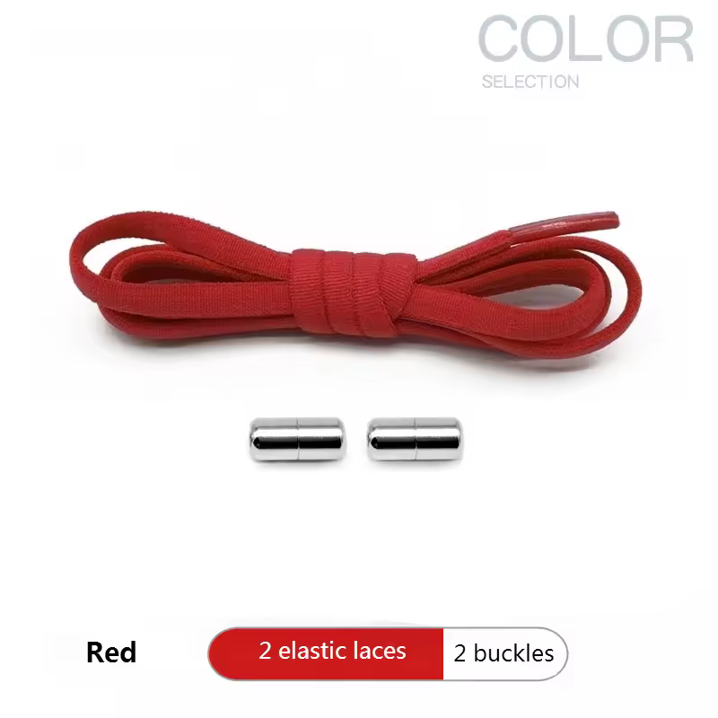 4Pcs/1Pair 100cm Elastic No Tie Shoelaces Metal Lock Shoe Laces For Kids Adult Sneakers Quick Shoelaces Semicircle Shoestrings - Image 20