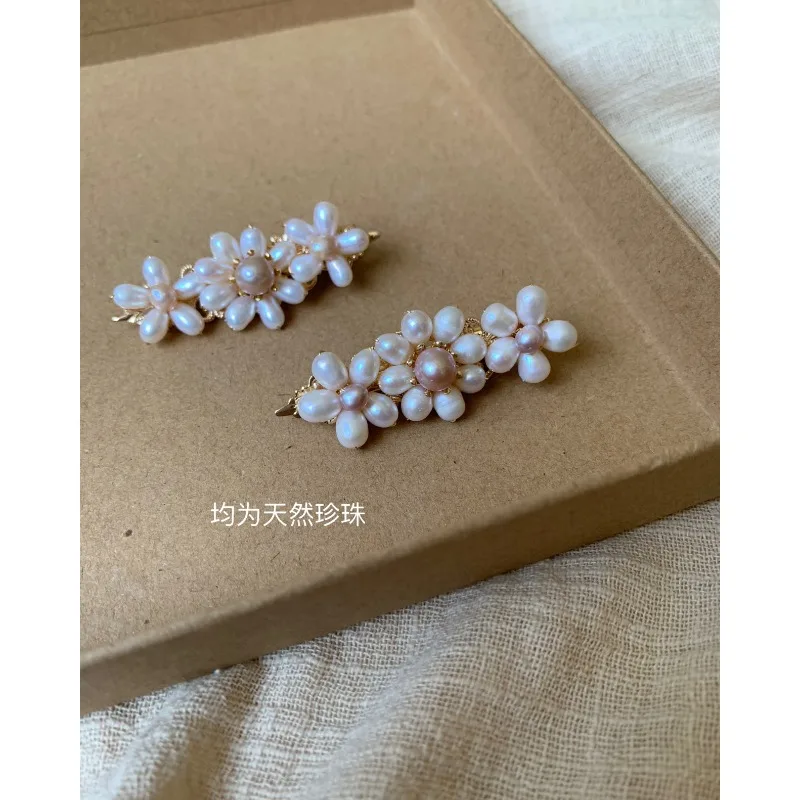 

Классическая заколка для волос из натурального жемчуга, высококачественные аксессуары для волос в стиле ретро
