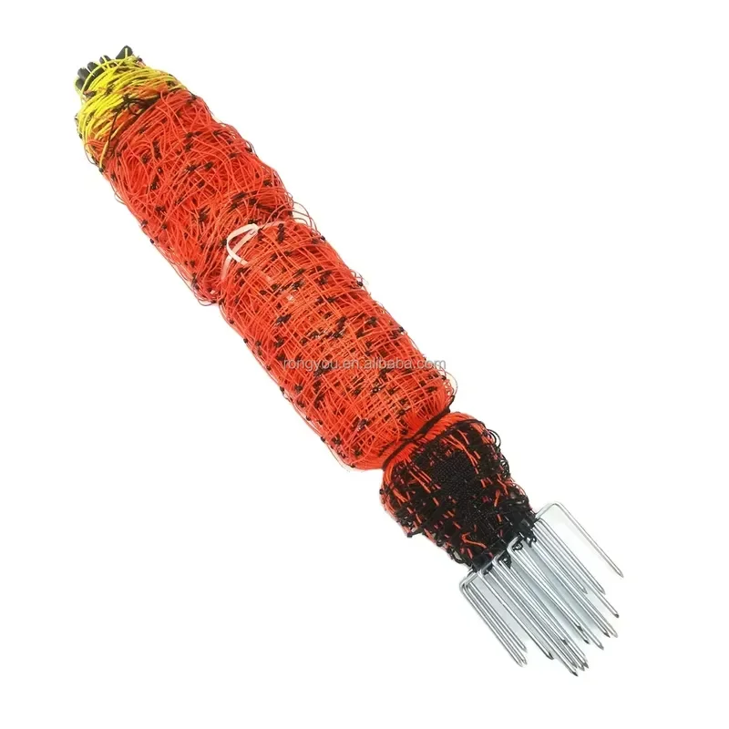 Portable Electric Fence Netting for Sheep Goat Poultry Deer/25m 50m Reusable Portable Mesh Fencing with Posts for Farm Garden