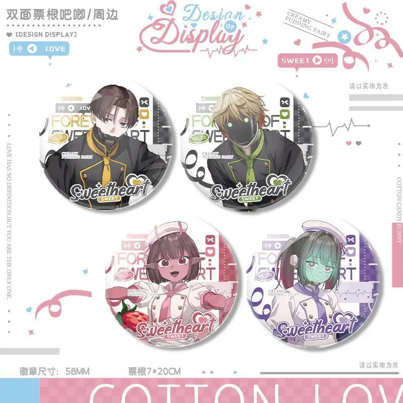 Milky Subway: The Galactic Limited‑Express 58mm Badge Kurt Max Chiharu Cosplay Costume Embellishment Pencil Case Custom Pin Toy