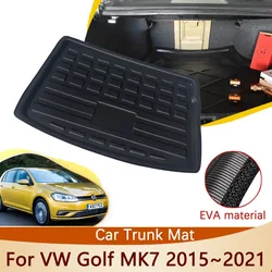 Car Rear Trunk Mat For Volkswage VW Golf MK7 7 2015~2021 Variant Accessories Boot Cargo Liner Tray Trunk Floor Waterproof Carpet