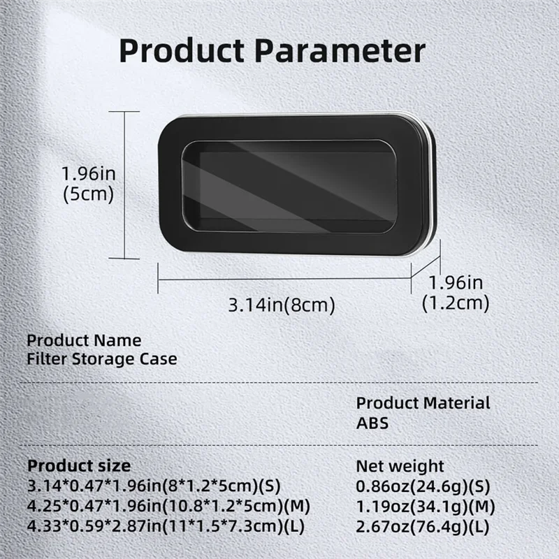 ABDE-المرشح المغناطيسي صندوق تخزين عدسة الكاميرا كيس مرشح تخزين العدسات ل DJI Osmo Pocket 3 ملحقات الكاميرا 10.8*1.2*5 سنتيمتر