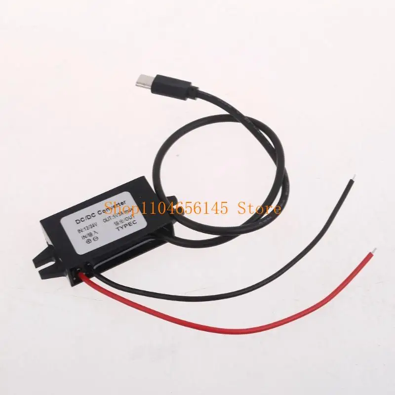 652F 12V to 5V 3A Step Down Converter Type-C USB Buckk Power Supply Regulator