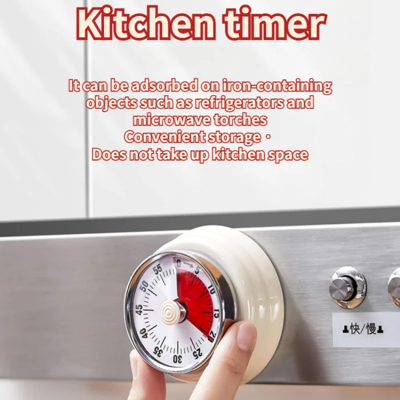 Zackoo 60-Minute Visual kitchen timer with Magnet Mechanical Reminder Countdown Time for Home Cooking Baking School kid Teaching