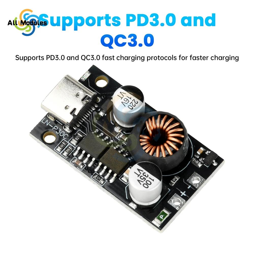

30W PD3.0 & QC3.0 Fast Charge Module Type-C Car Charger Module Mobile Phone Fast Charging Module