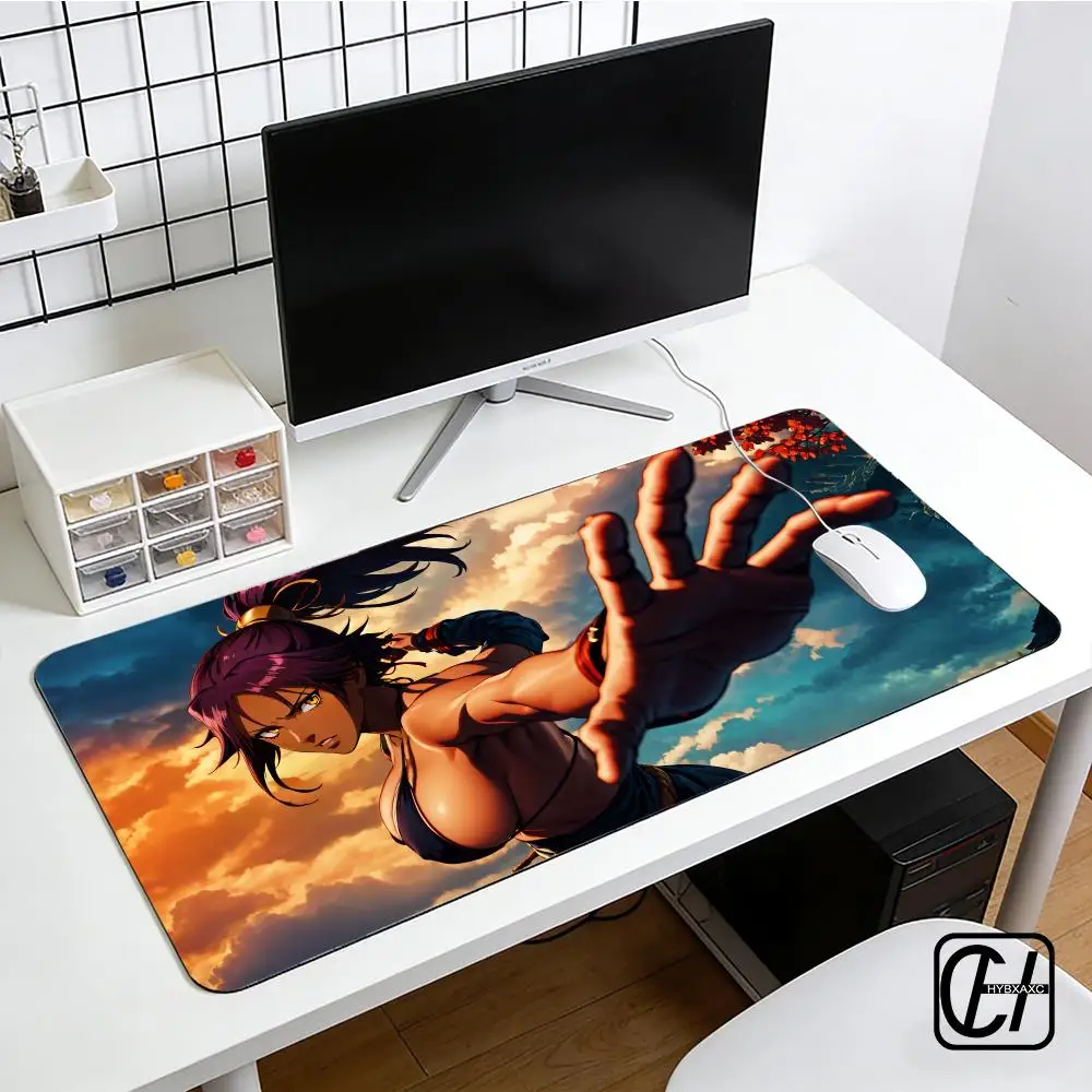 Anime B-Bleach Shihouin Yoruichi Mouse Pad E-Sports Gaming Mouse Pad Oversize Personalized Desk Pad Keyboard Mouse Carpet XAXC