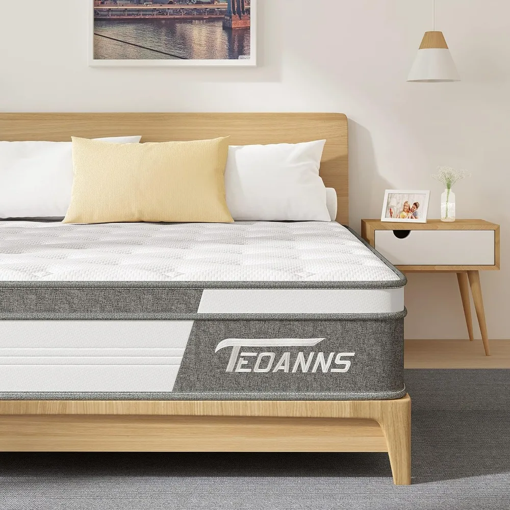 

Size Mattress, 10 Inch Memory Foam Mattress Bed in a Box, Hybrid Mattress King Size for Pressure Relief & Supportive,