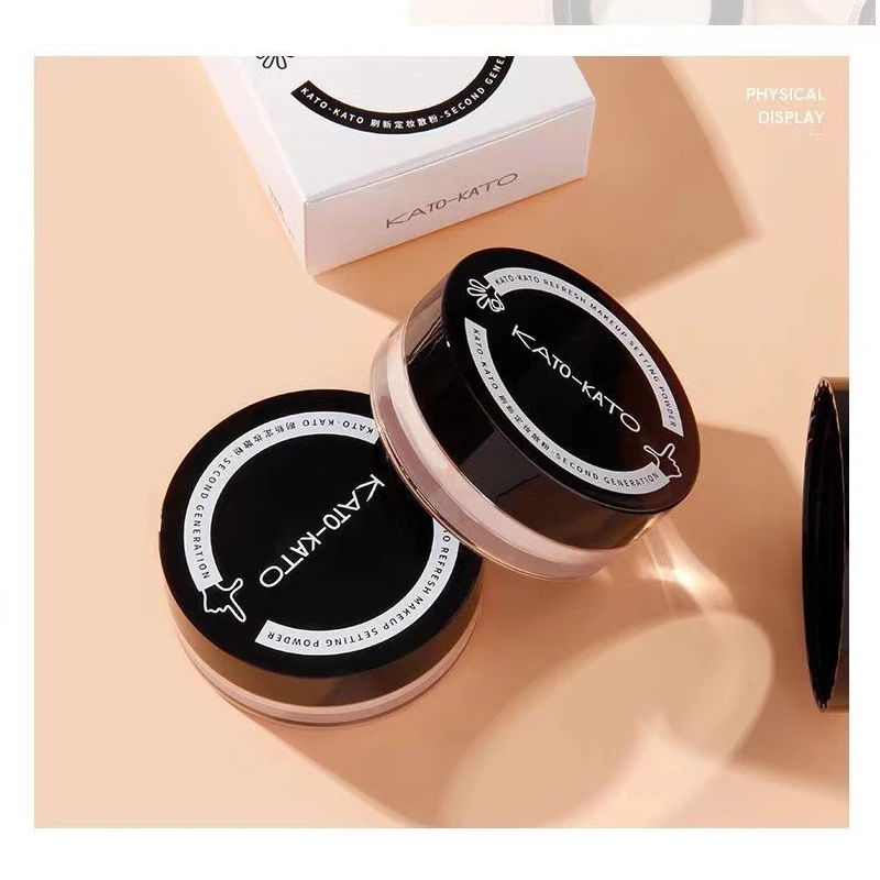 KATO KATO Loose Powder Oil Control Soft Matte Shimmer Setting Finishing Foundation Powder Natural Long Lasting Brighten Skin
