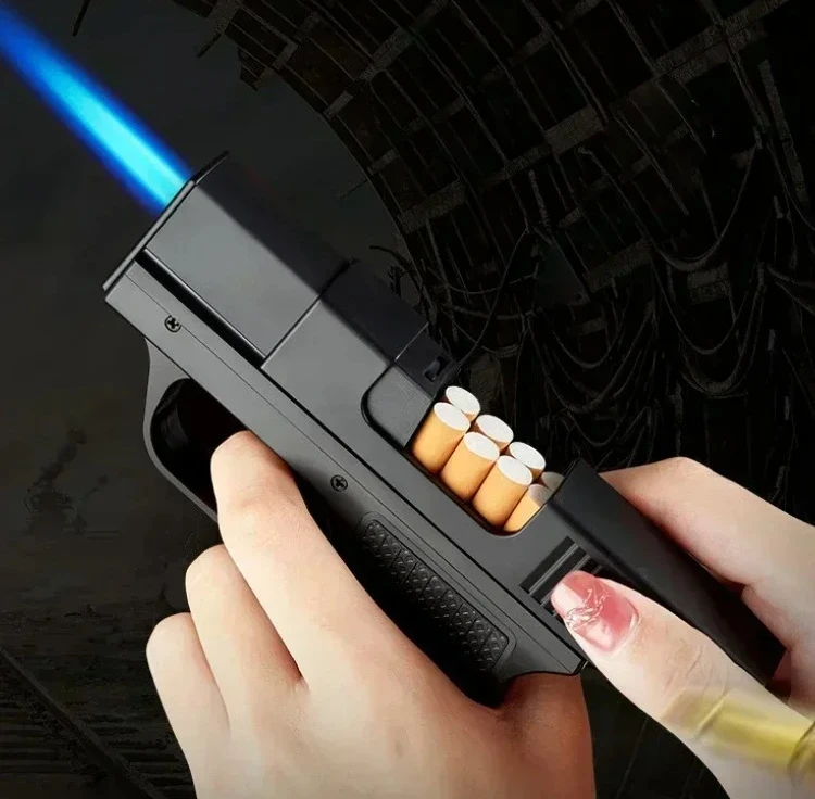 

Outdoor Creative Windproof Lighter Cigarette Box Capacity10PCS Cigarette Lighter Accessories Gift Accessories for Friend