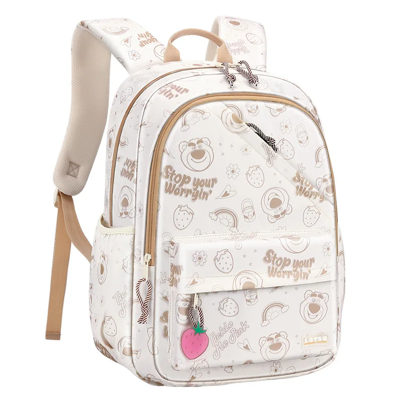 

Детская сумка через плечо Disney Lotso, рюкзак для девочек, детский легкий водонепроницаемый дышащий эргономичный школьный рюкзак большой вместимости