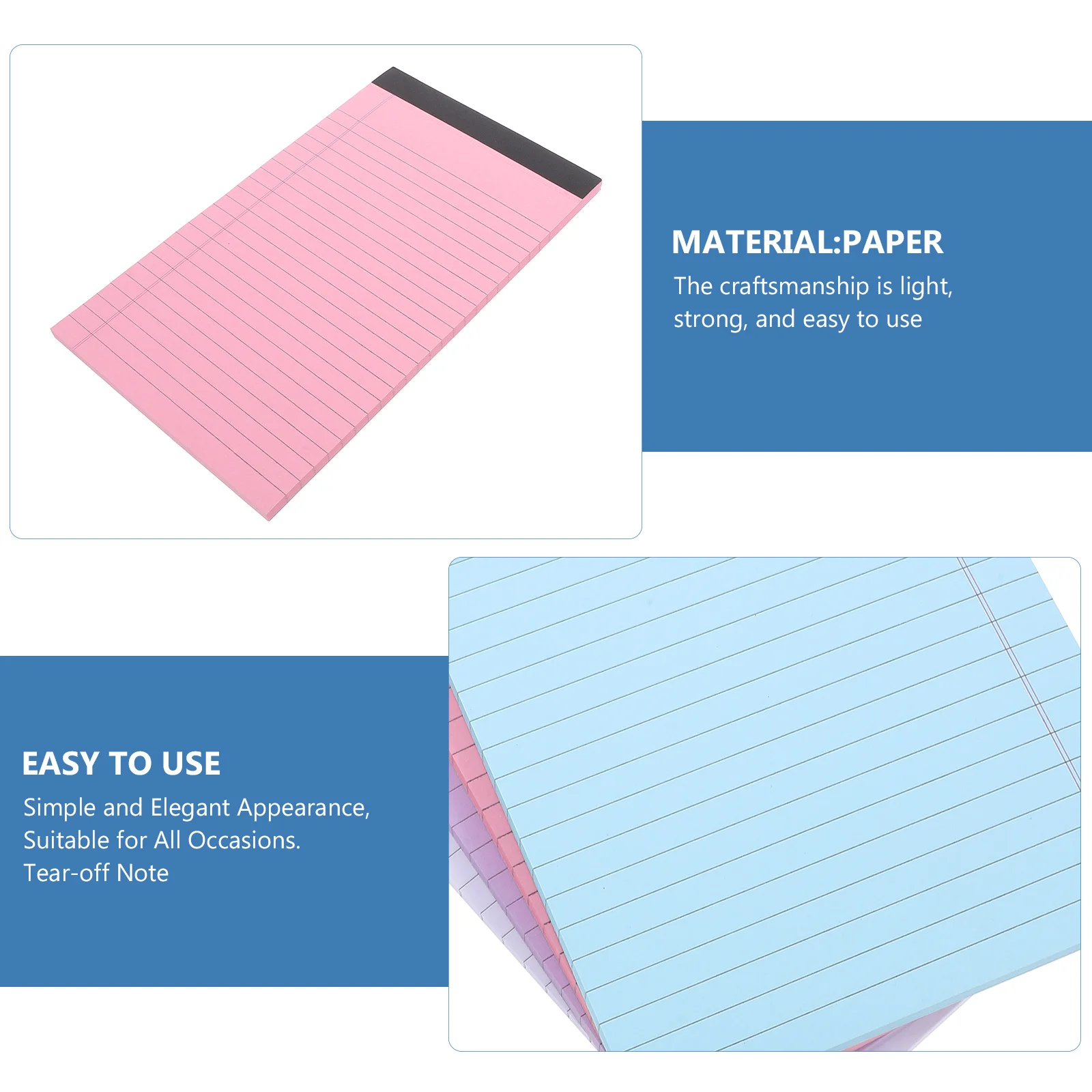 สมุดโน้ต 4 ชิ้น สมุดจดบันทึกสี กระดาษมีเส้น สมุดบันทึก รายการสิ่งที่ต้องทำ สมุดโน้ตสำหรับโรงเรียน สำนักงาน ธุรกิจ