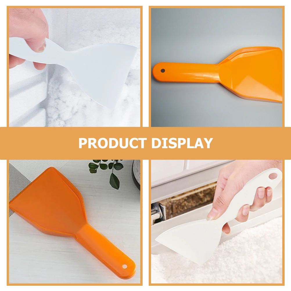 

2pcs Yellow Large Medium Snow Shovels Ice Remover Tools PP Material Kitchen Cleaning Accessories Frost Spade For Freezer